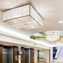 Indoor lobbly hotel crystal led ceiling lamp