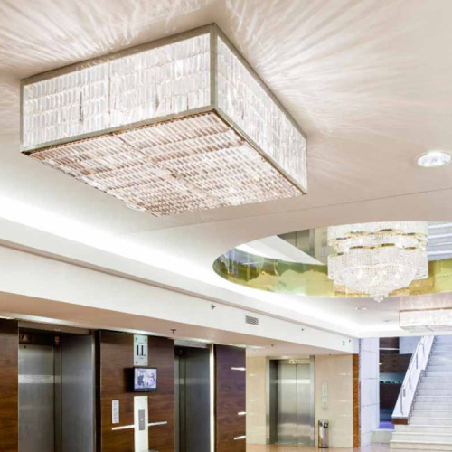 lobby circle acrylic droplight led chandelier light