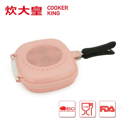 New CKSM6527 aluminum double sided frying pan