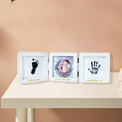 Wholesale Baby Hand Print Kit Clay Baby Foot Print Picture Frame