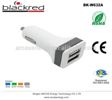 Dual 5V 3.1A USB Car Charger, 2 usb car charger, emergency car charger cell phone car charger with led light