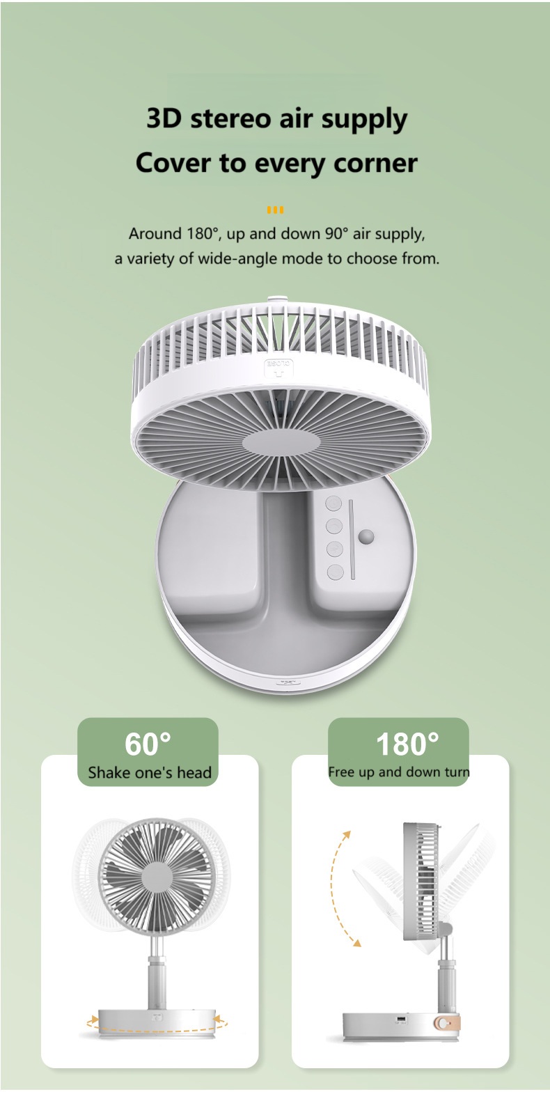 Foldable solar Fan