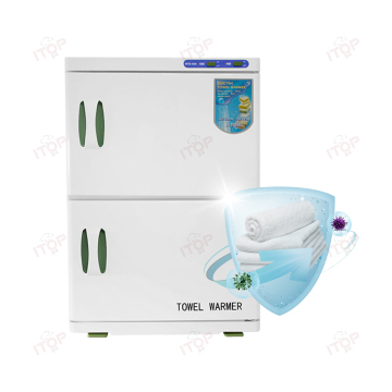 400W Double Layer Hot Electric Towel Warmer and Steamer for Salon Spa Massage Tool Cabinet