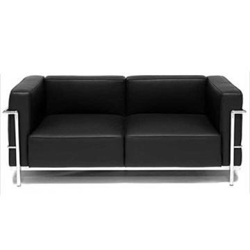 Knoll Genuine Leather pink Living Room 3 Seater Sofa