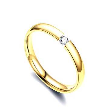 European and American Diamond Star Jewelry Titanium Steel Rings for Women