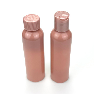 100ml 120ml 150ml empty plastic PET brown body lotion empty bottles with disc top cap