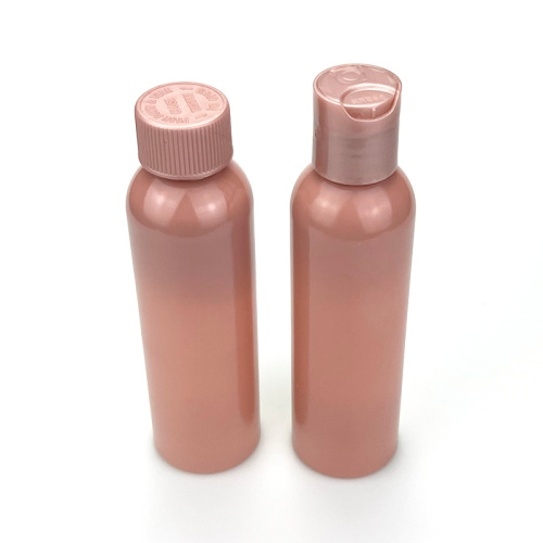 100 ml 120 ml 150 ml lege plastic huisdier bruin body lotion lege flessen met schijf bovenste dop
