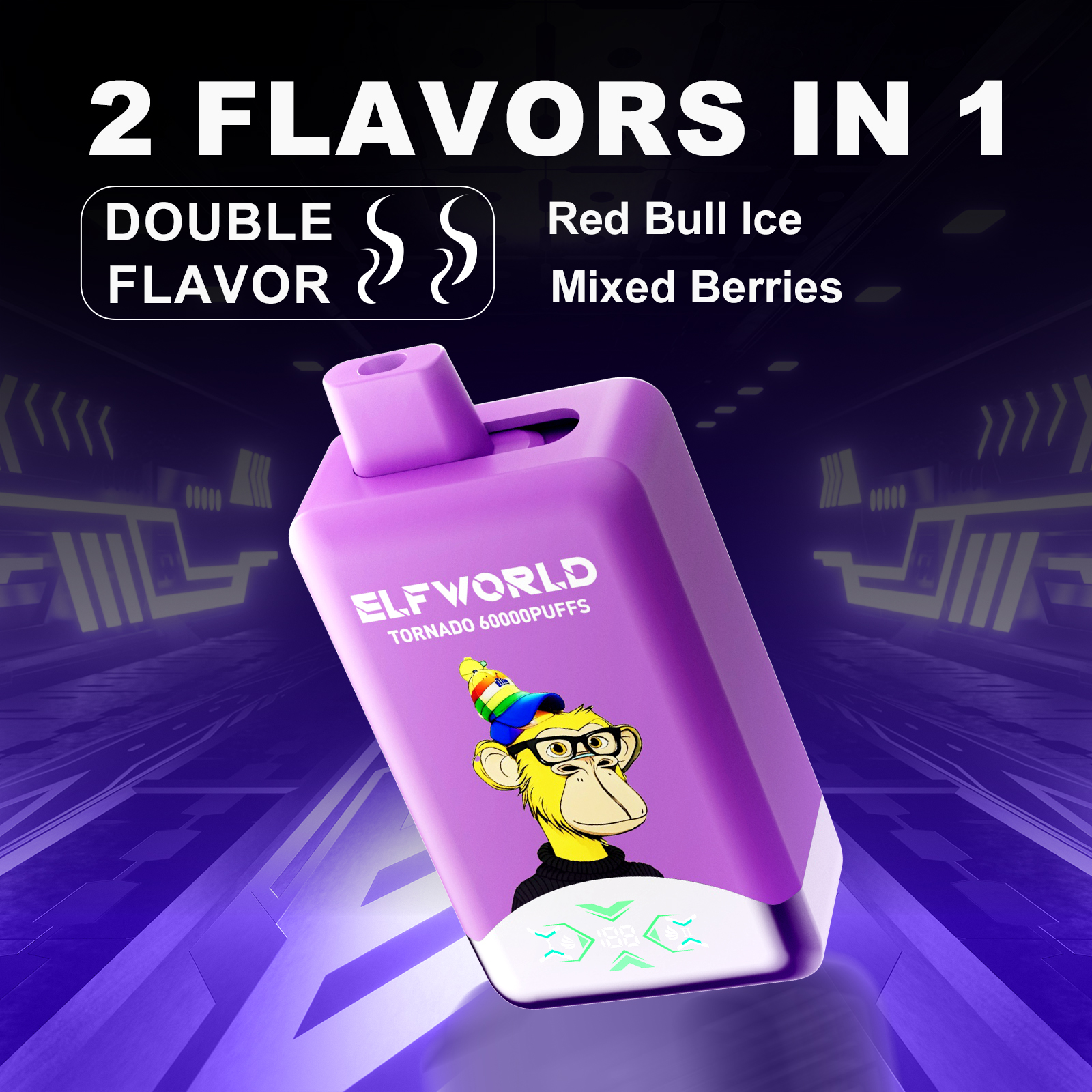 Elfworld tornado 60k puffs vape sekali pakai