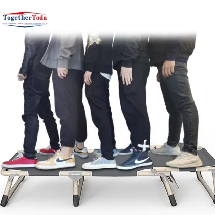 Single Person Nap Metal Frame Folding Adult Bed