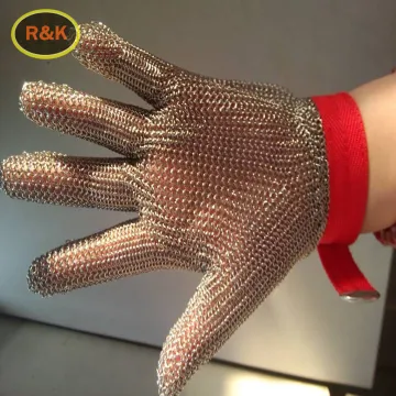 Stainless steel butcher safety gloves