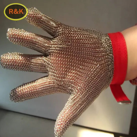 Stainless steel butcher safety gloves