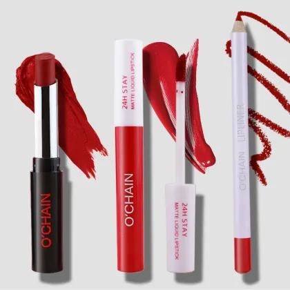 OCHAIN Makeup Cosmetics Vegan Matte Lipstick Set Lip Kit