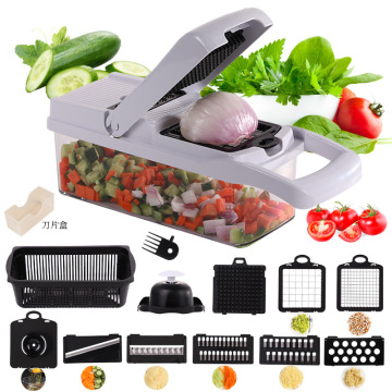 Upgraded CE/FDA Certified Multi-Functional Vegetable Slicer, Cutter, and Dicer for Salads and Vegetables