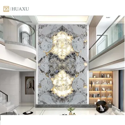 Huaxu Translucent Stone Quartzite Patagonia Marble Slab for Interior Walls