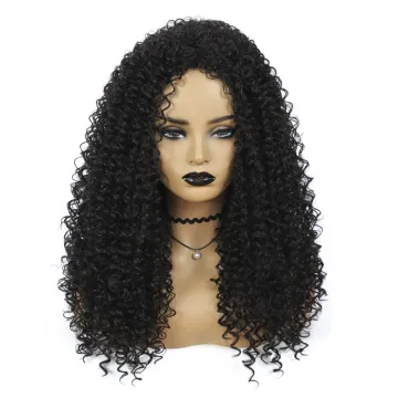 X-TRESS Wholesale Price Kinky Curly Synthetic Hair Wig Middle Part Long Machine Made Cheap Wig For Women Glueless Synthetic Wig