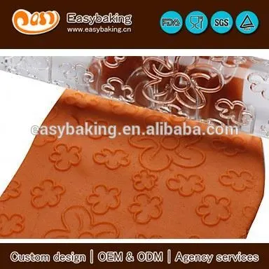 Hot selling custom little flower fondant cake decorating acrylic fondant rolling pins