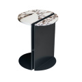 Table d'appoint de table basse en marbre de base noire