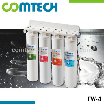 4-stage Kitchen Drinking Water Filtration System / Spun PP CTO Carbon Block