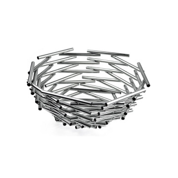 Stainless Steel Fruit Bowl Tubular Nest Basket for Restaurants