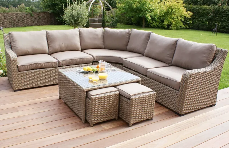 High-End Modern Outdoor Waterproof Wicker Sofa Set