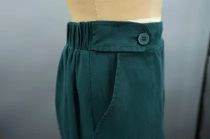 Women's Casual Pocket Slit Elastic A-line skirt