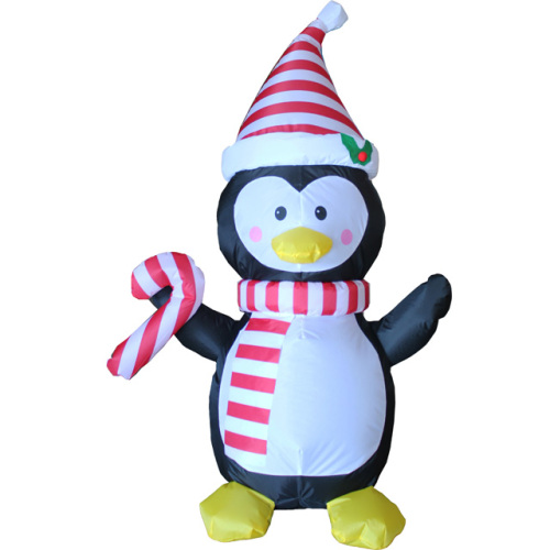 Pingüino inflable de vacaciones para decoraciones navideñas