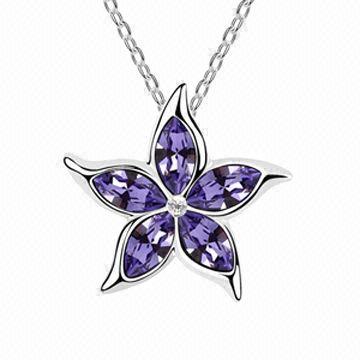 Gemstone Necklace, OEM Orders are Welcome, Nickel- and Lead-free