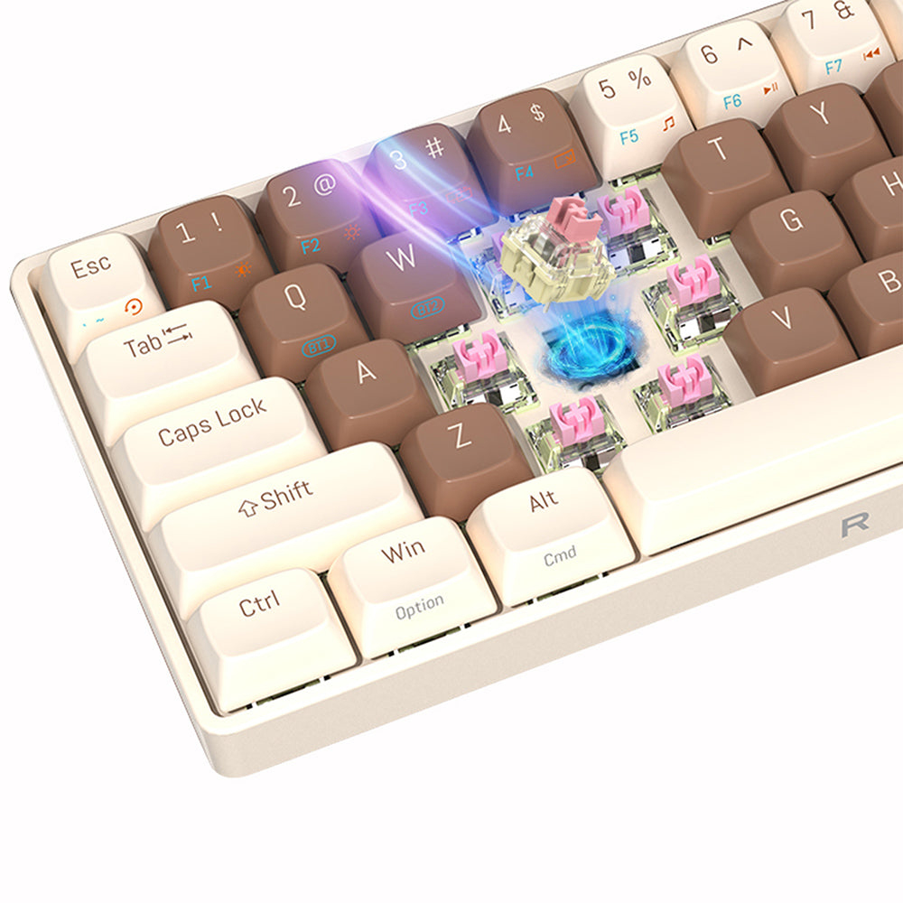 Royalaxe R100 Royalaxe R100 Rgb Hotswappable Gaming Keyboard - 2.4ghz Wired/wireless ...