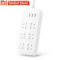 Original Xiaomi Mijia Power Strip Basic Version 6 Sockets With 3 5V 2.1A Fast Charging USB Ports White Mi Socket Solid Color