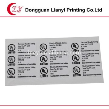 2015 ul label ul approved labels with cheap price