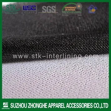 Polyester fusible warp knitting interlining for garment