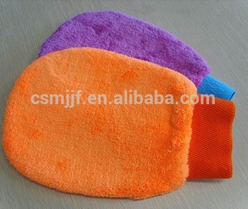 Microfiber Coral Plush Knitted Washing Dusting Cleaning Glove