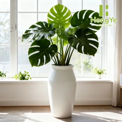 Large Imitation Ceramic Bulbous Pot