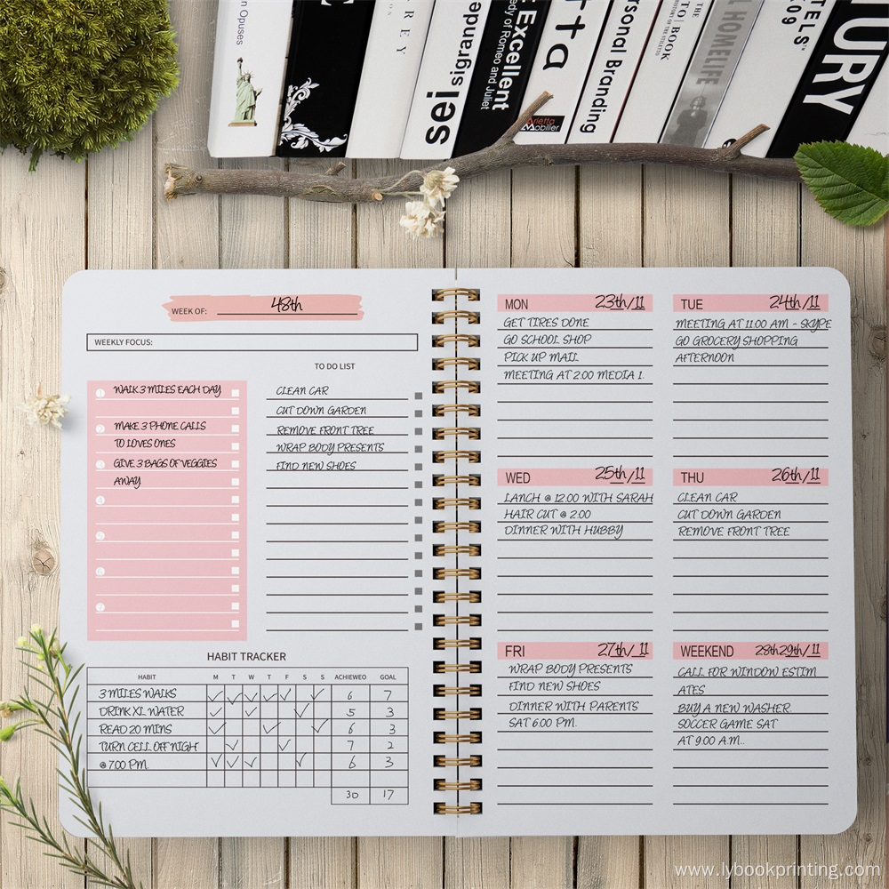 Cheap Printed school Planner and Spiral custom notebooks