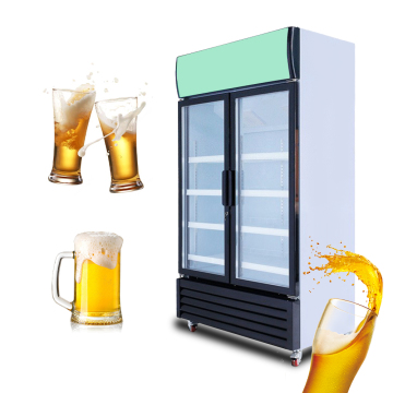 Réfrigérateur de porte en verre de supermarché pour boissons énergisantes et boissons