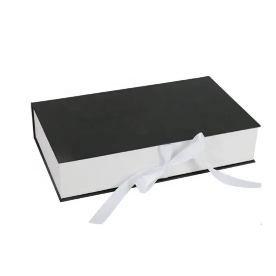 Custom Luxury Gift Boxes: Magnet Folding Boxes with Ribbons for Cardboard Cosmetic Packaging