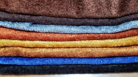 100% Polyester Solid Color Small Hair Sofa Fabric