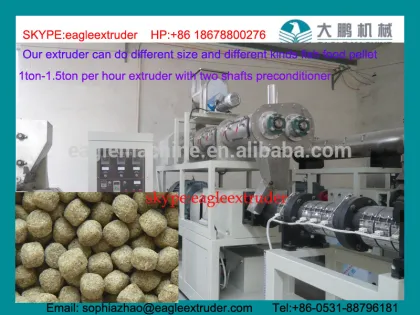 Jinan eagle 1ton/h floating fish feed processing machinery