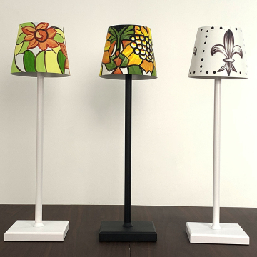 Lampes de table Tiffany de style moderne sans fil nordique pour décoration d'hôtel