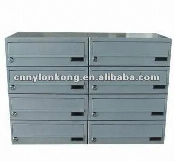 Combined type letter box with lock, metal box, powder coating, used in apartment