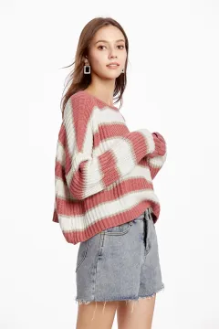 Fashion Mens Stylish Plain Pullover Striped Sweater