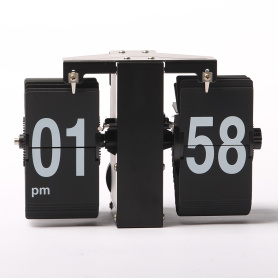 Mini-tamanho LED Flip Clock com cartões Retangulares