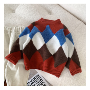 Maglione per bambini con maglione diamantato autunno