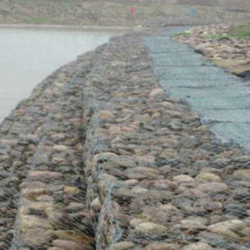 Parede de cesta de colchões de pedra gabion
