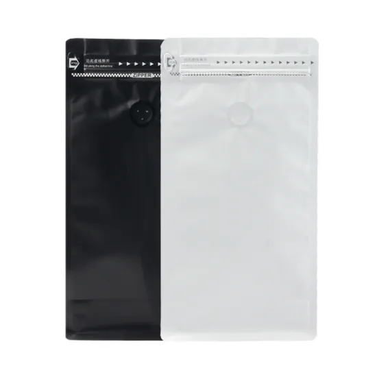 Eight-side Sealing Matte Aluminum Foil Bag Food Tea Packaging Bag with Air Valve