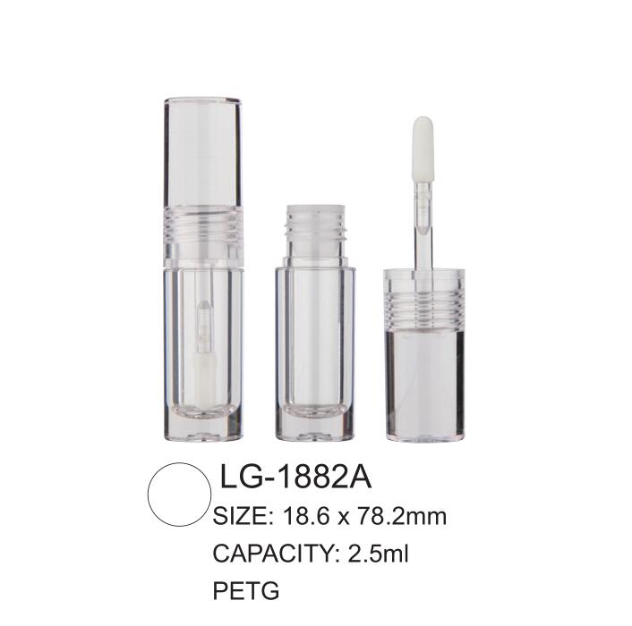 2.5ml 고품질 라운드 플라스틱 빈 립글로스 튜브 포장 병 컨테이너 브러시 LG-1882A