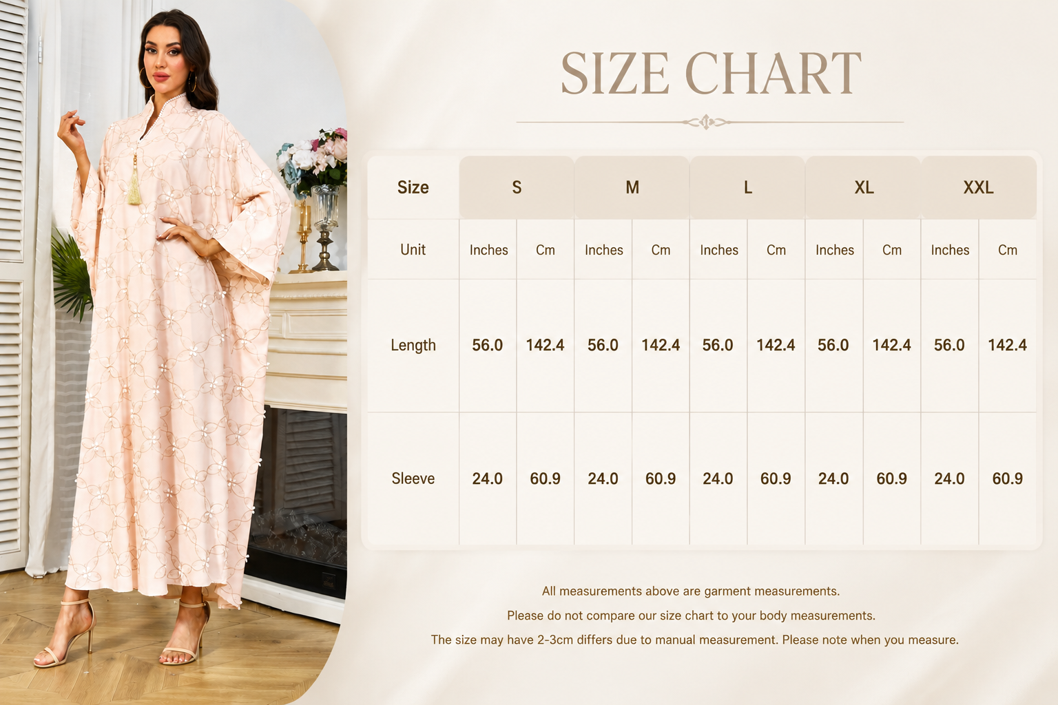 Embroidered Batwing Sleeve Abaya Dress