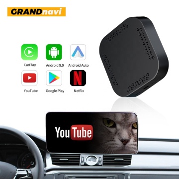 Grandnavi Multimedia Player Box 4G+64G Car Radio with Android System and AI Support for Wireless CarPlay and Android Auto