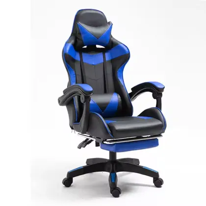 Ergonomic Rotating Gaming Chair with Footrest