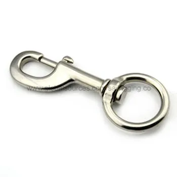 Swivel Bolt Eye Snap Hook, Stainless Steel 316, Polished